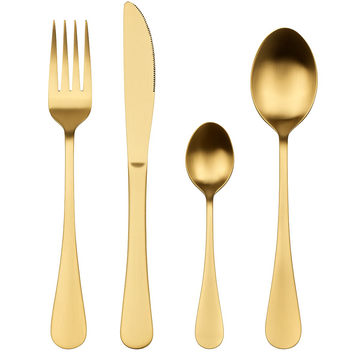 BERGNER - Juego de cubiertos 24 piezas Acero Inoxidable Munich Champagne Matt