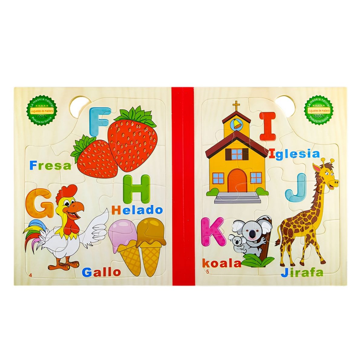 GENERICO - Libro Rompecabezas Tematico Madera Juguete Aprendizaje Niños