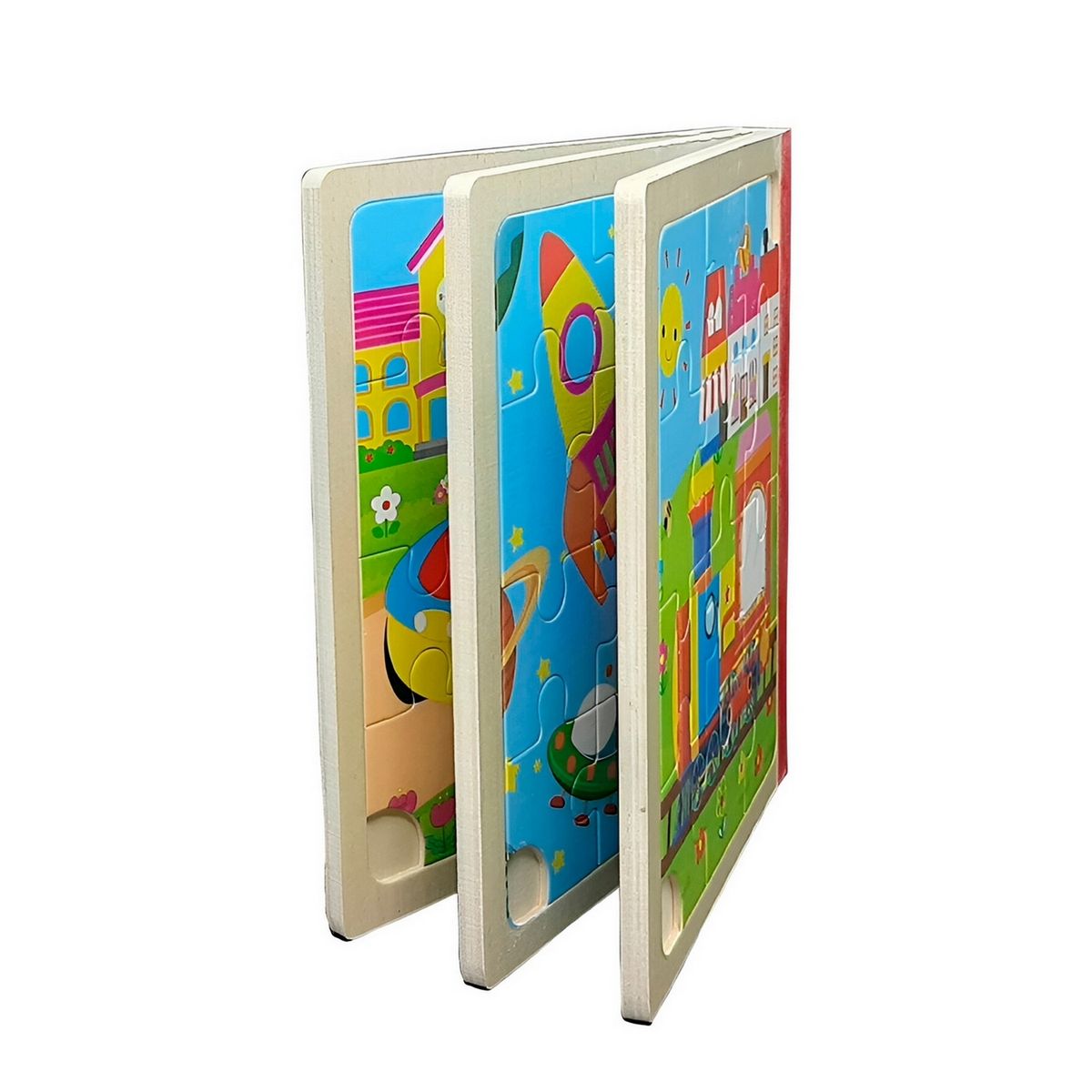 GENERICO - Libro Rompecabezas Tematico Madera Juguete Aprendizaje Niños