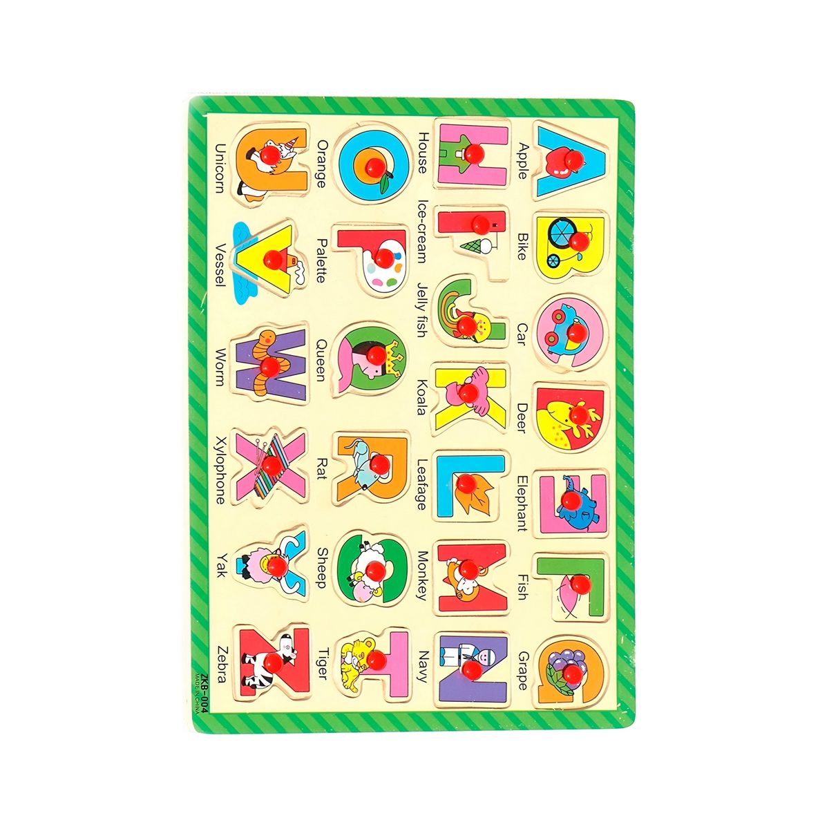 GENERICO - Juego De Mesa Encastre Abecedario Didactico Ingles