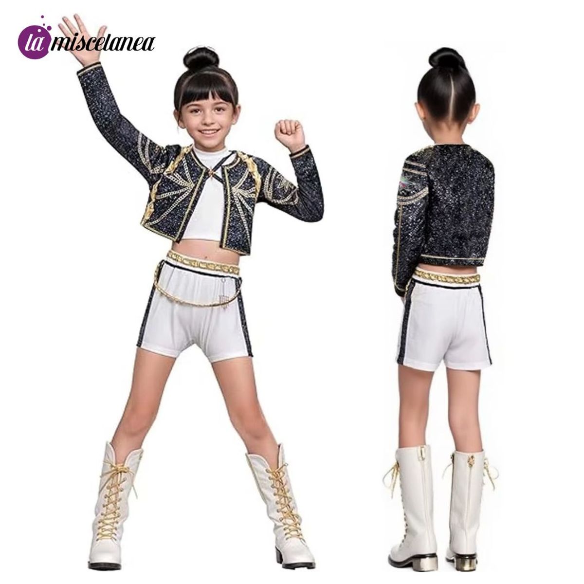 1AMIGO - Disfraz KPOP Para Niñas - Rumi concierto Talla 14