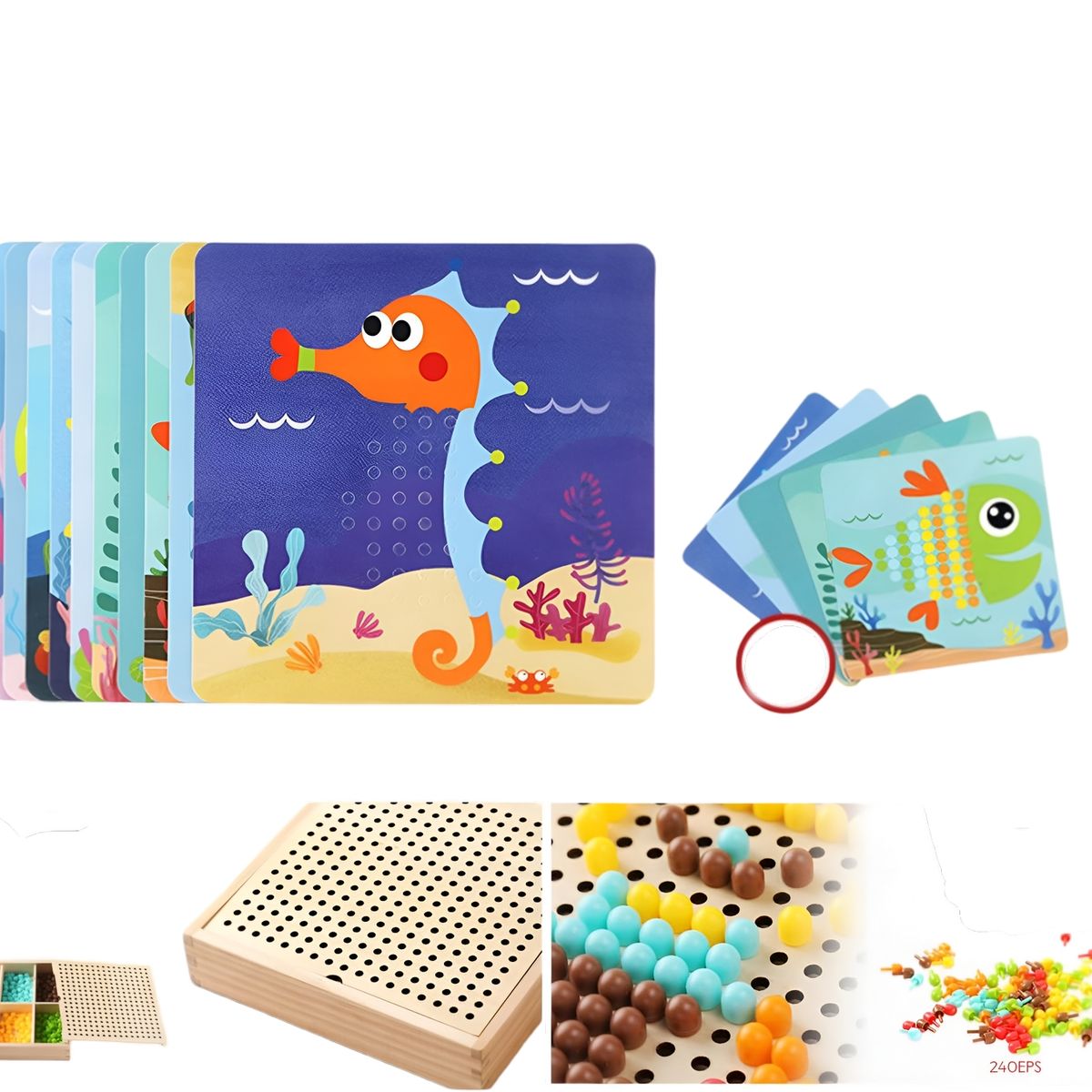 GENERICO - Juego De Mesa Patrones Color Figura Interactivo Aprendizaje