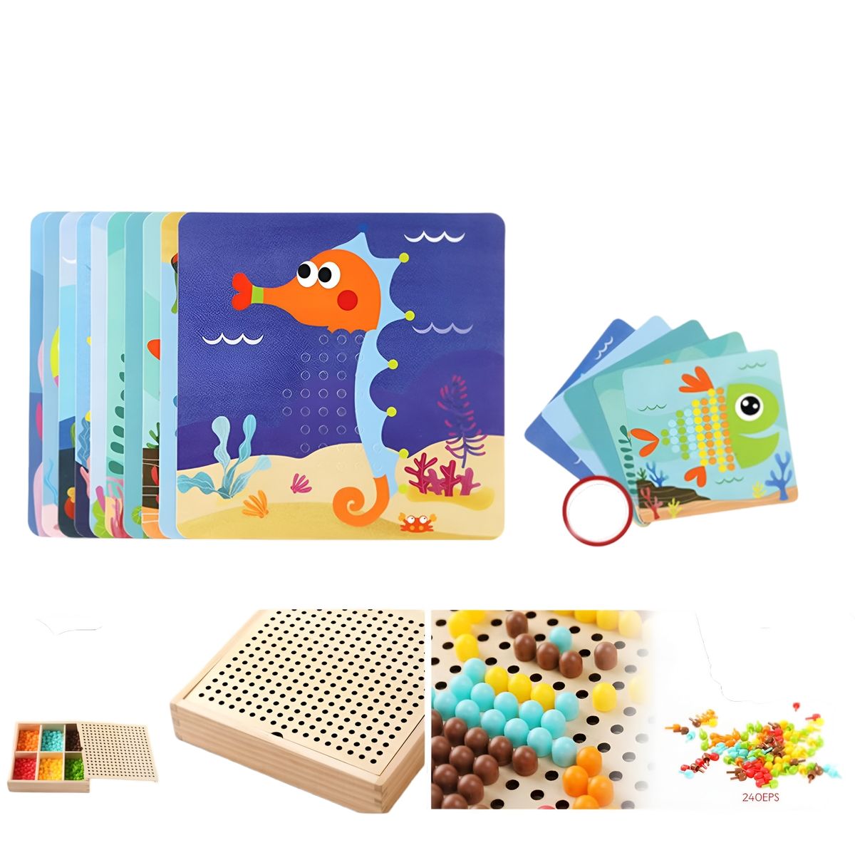 GENERICO - Juego De Mesa Patrones Color Figura Interactivo Aprendizaje