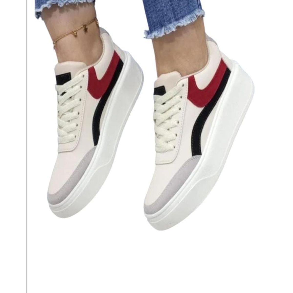 URBAN PLUS - TENIS PARA MUJER BEIGE