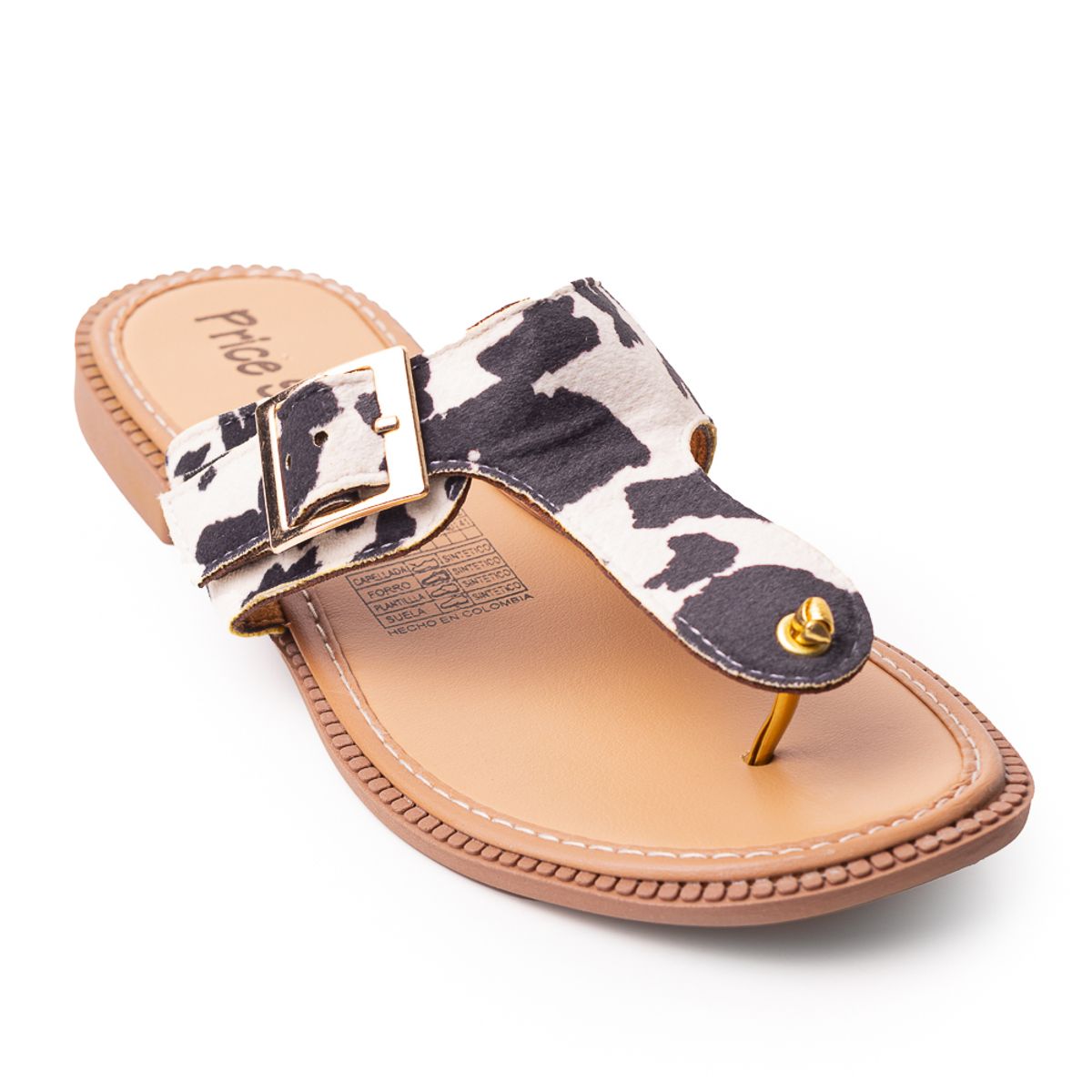 PRICE SHOES - Price Shoes Sandalia Plana para Mujer 692P49VTNEGRO