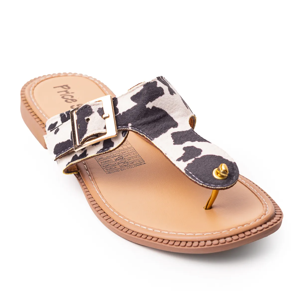 PRICE SHOES - Price Shoes Sandalia Plana para Mujer 692P49VTNEGRO