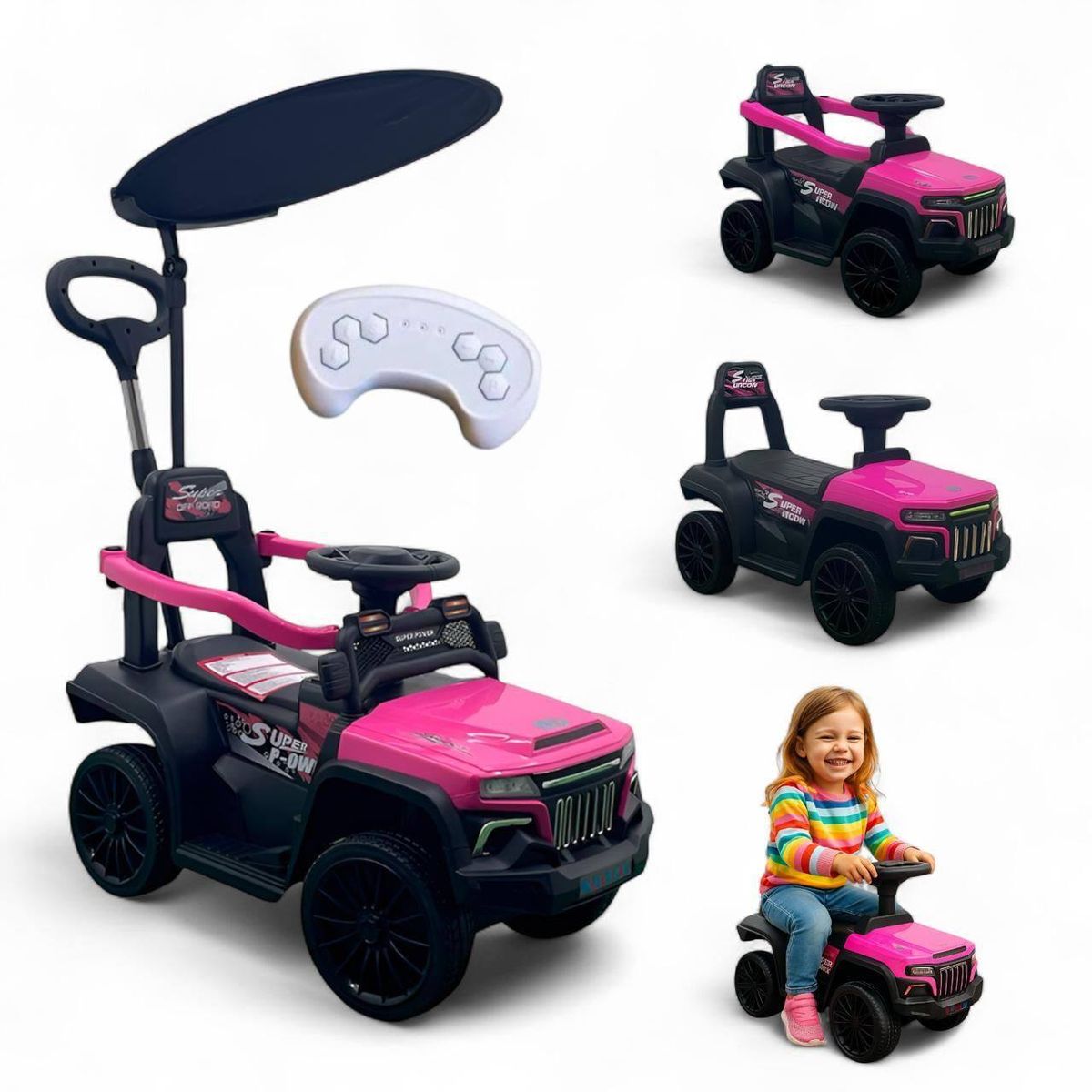 BEBESUNITA - Carro Montable Paseador Bebe Recargable CRemoto REF EI-159