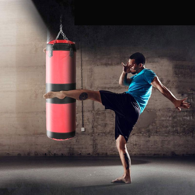 GENERICO - Saco De Boxeo Rojo Rojo De 1.20 M Gancho De Boxeo Vacío