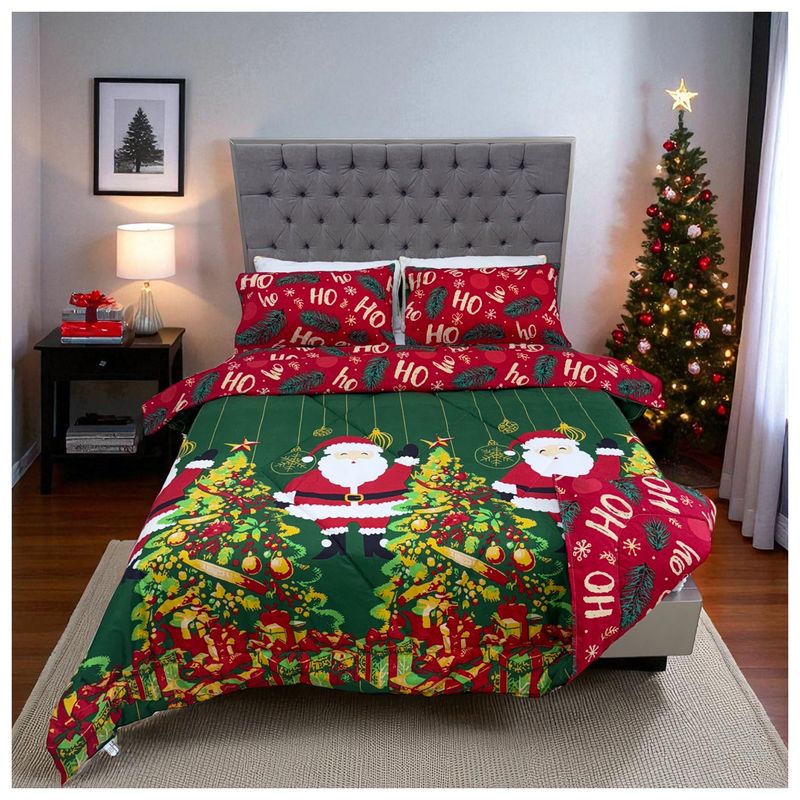 HOGARETO - Edredón Doble faz Navidad Cama Doble Hogareto