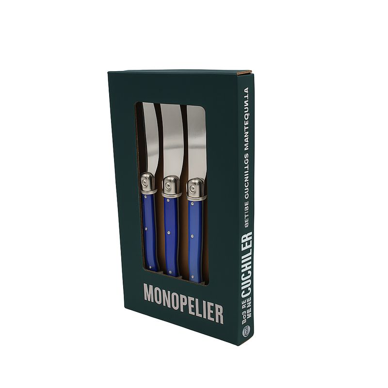 KITCHENWARE - SET X4 CUCHILLOS MANTEQUILLA MONTPELLIER AZUL