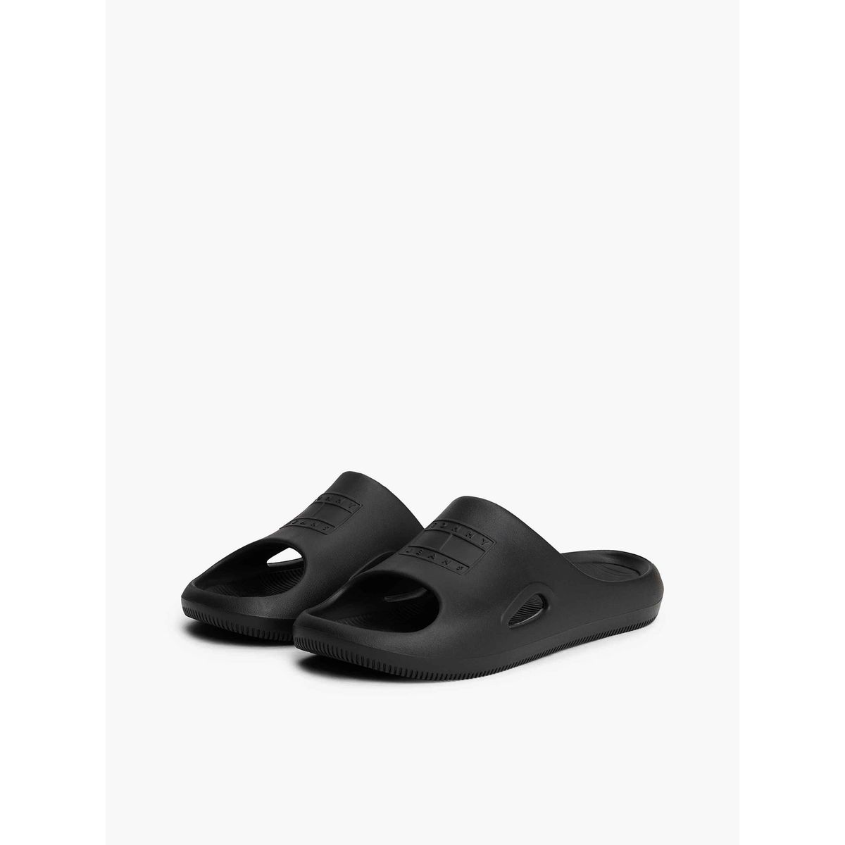 TOMMY HILFIGER - Sandalias negro con logo en relieve Tommy Hilfiger