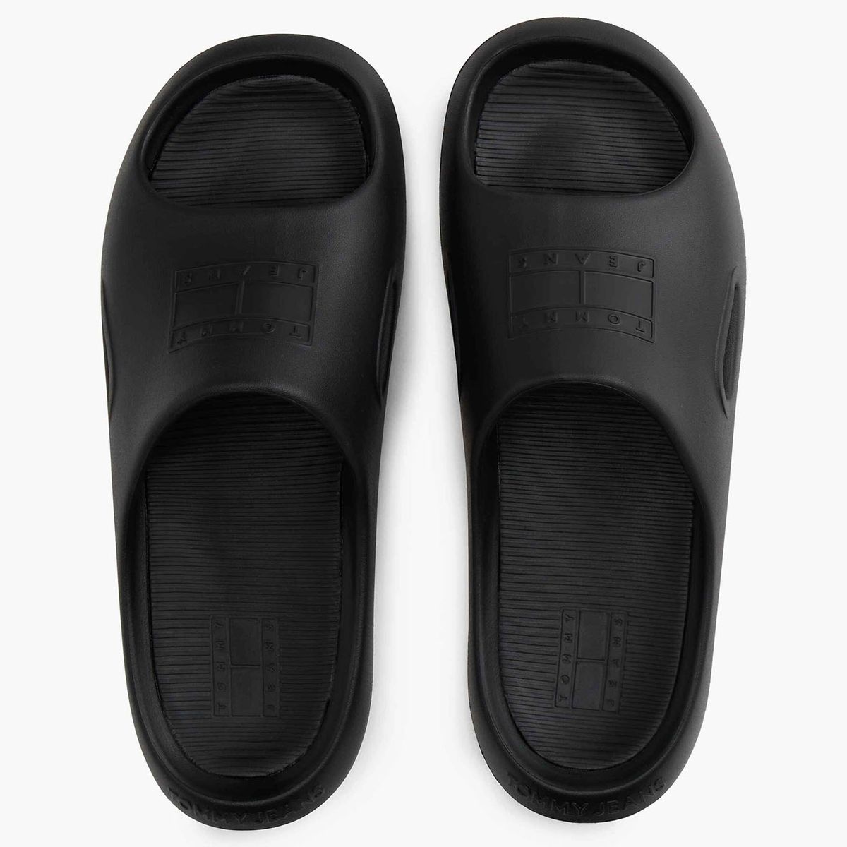 TOMMY HILFIGER - Sandalias negro con logo en relieve Tommy Hilfiger