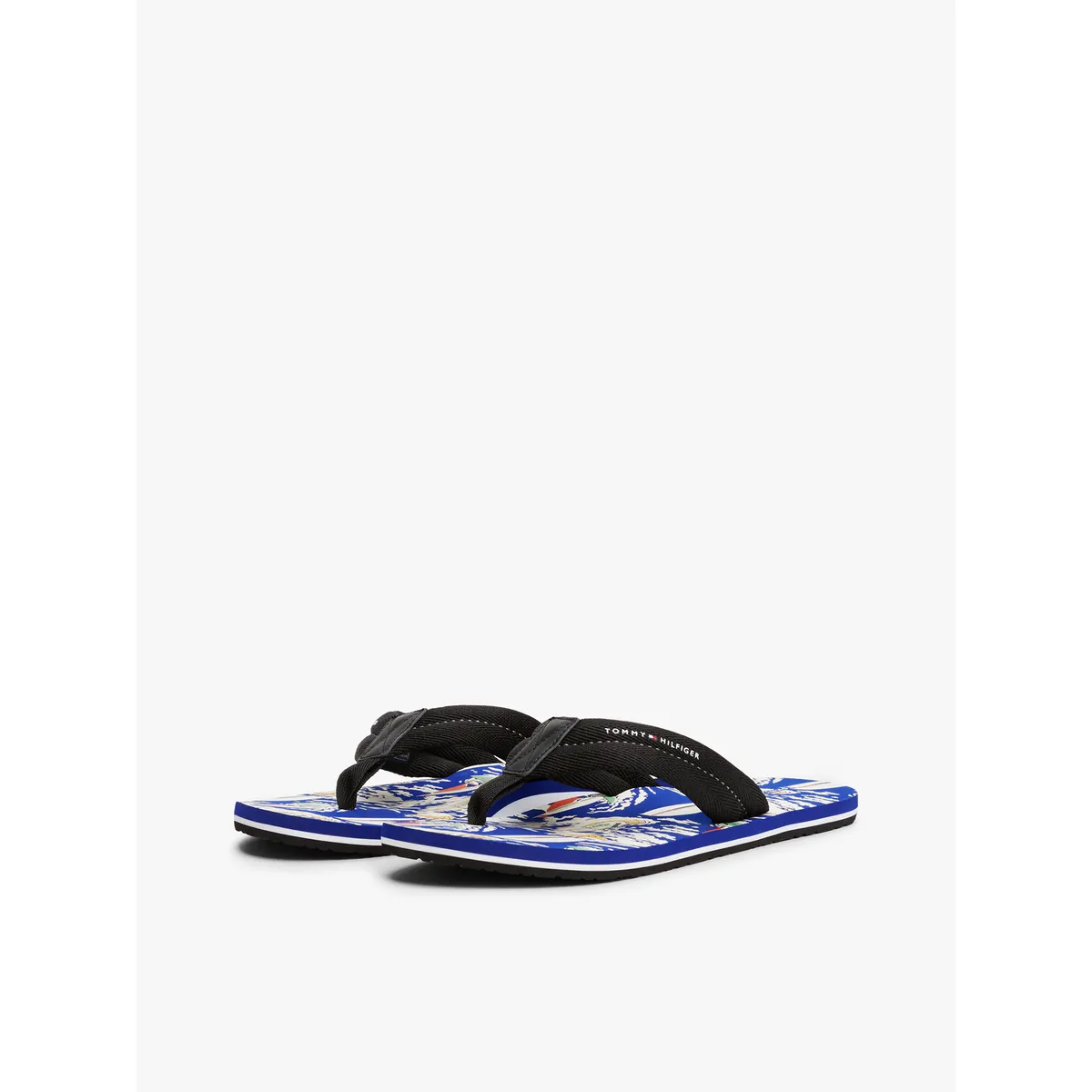 TOMMY HILFIGER - Sandalias negro con estampado en la plantilla Tommy Hilfiger