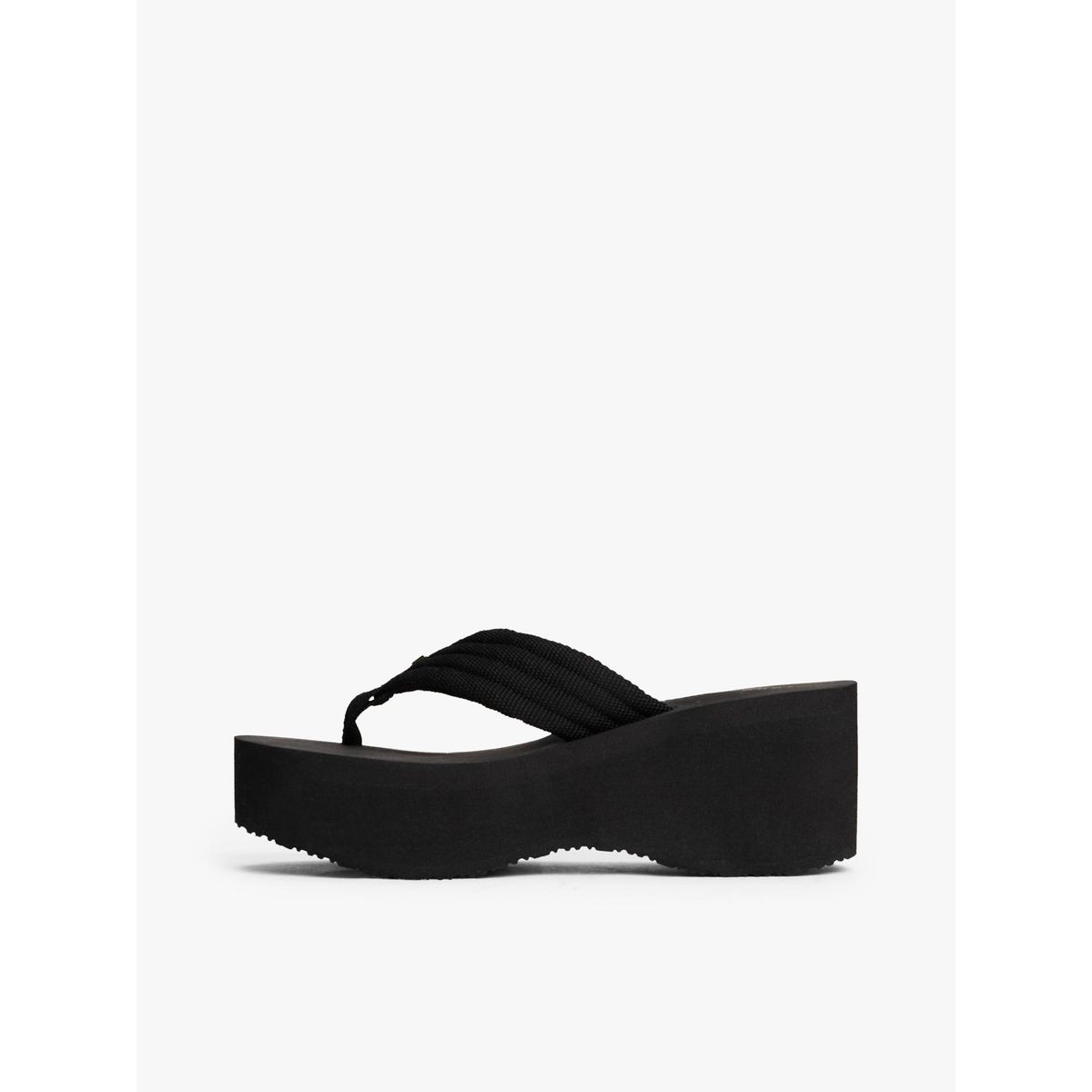 TOMMY HILFIGER - Sandalias negro con plataforma tipo cuña Tommy Hilfiger