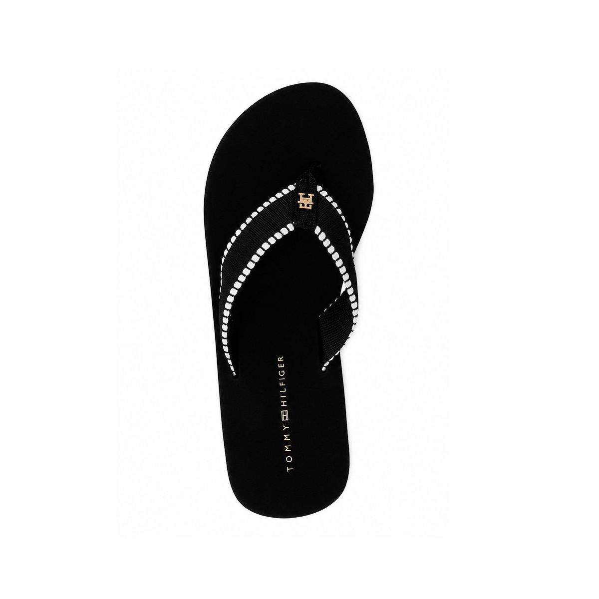 TOMMY HILFIGER - Sandalias negro de cuña con monograma TH Tommy Hilfiger