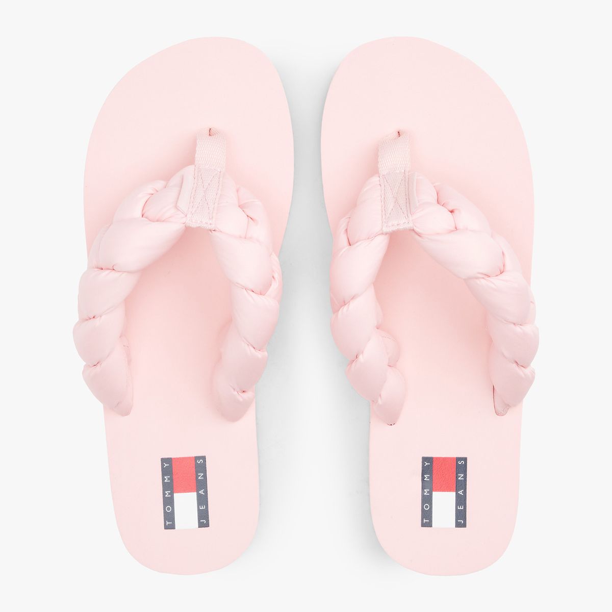 TOMMY HILFIGER - Sandalias rosa con tira trenzada y suela dentada Tommy Hilfiger