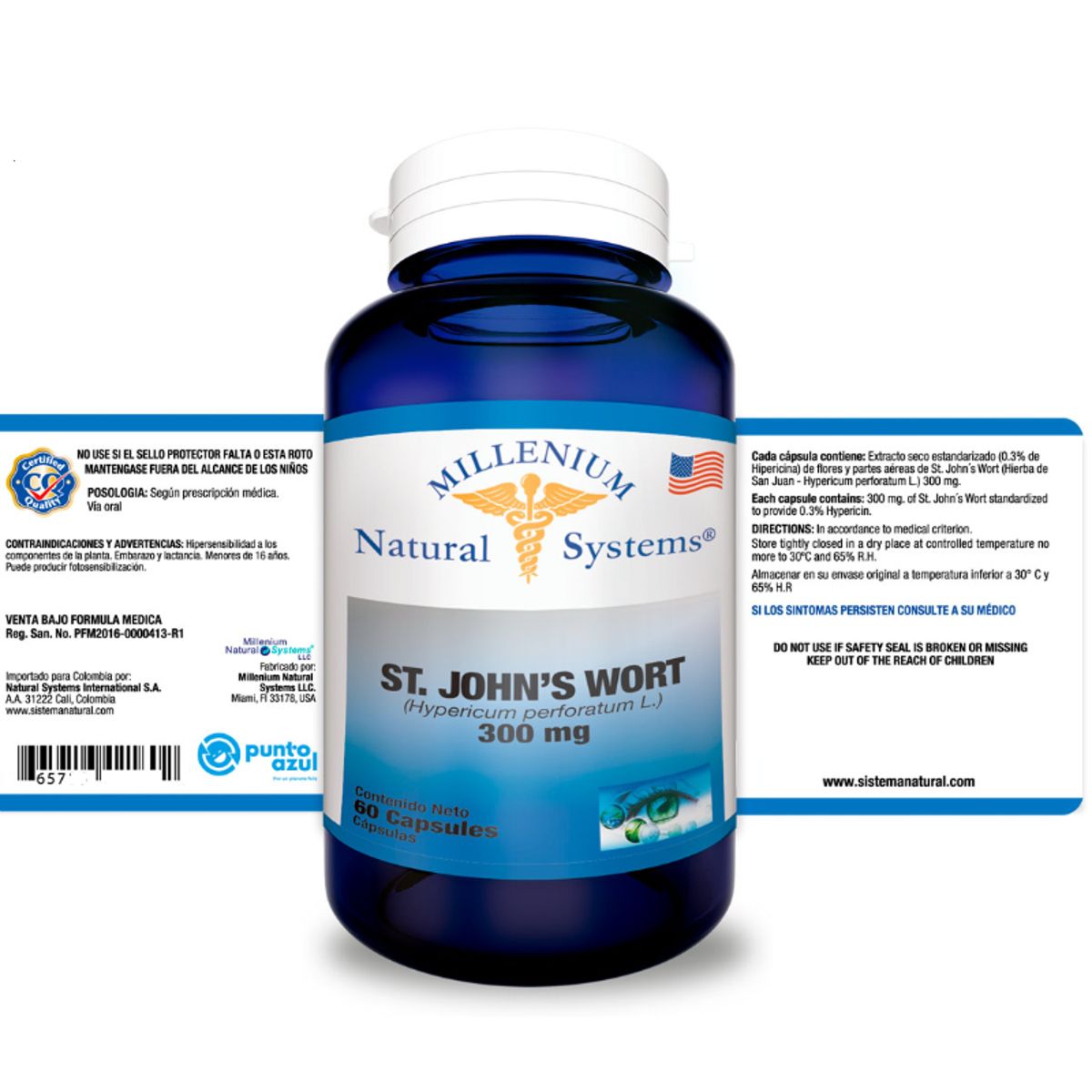 NATURAL SYSTEM - SUPLEMENTO X 300 MG X 60 UNIDADES  ST JOHN'S WORT/ NATURAL S.