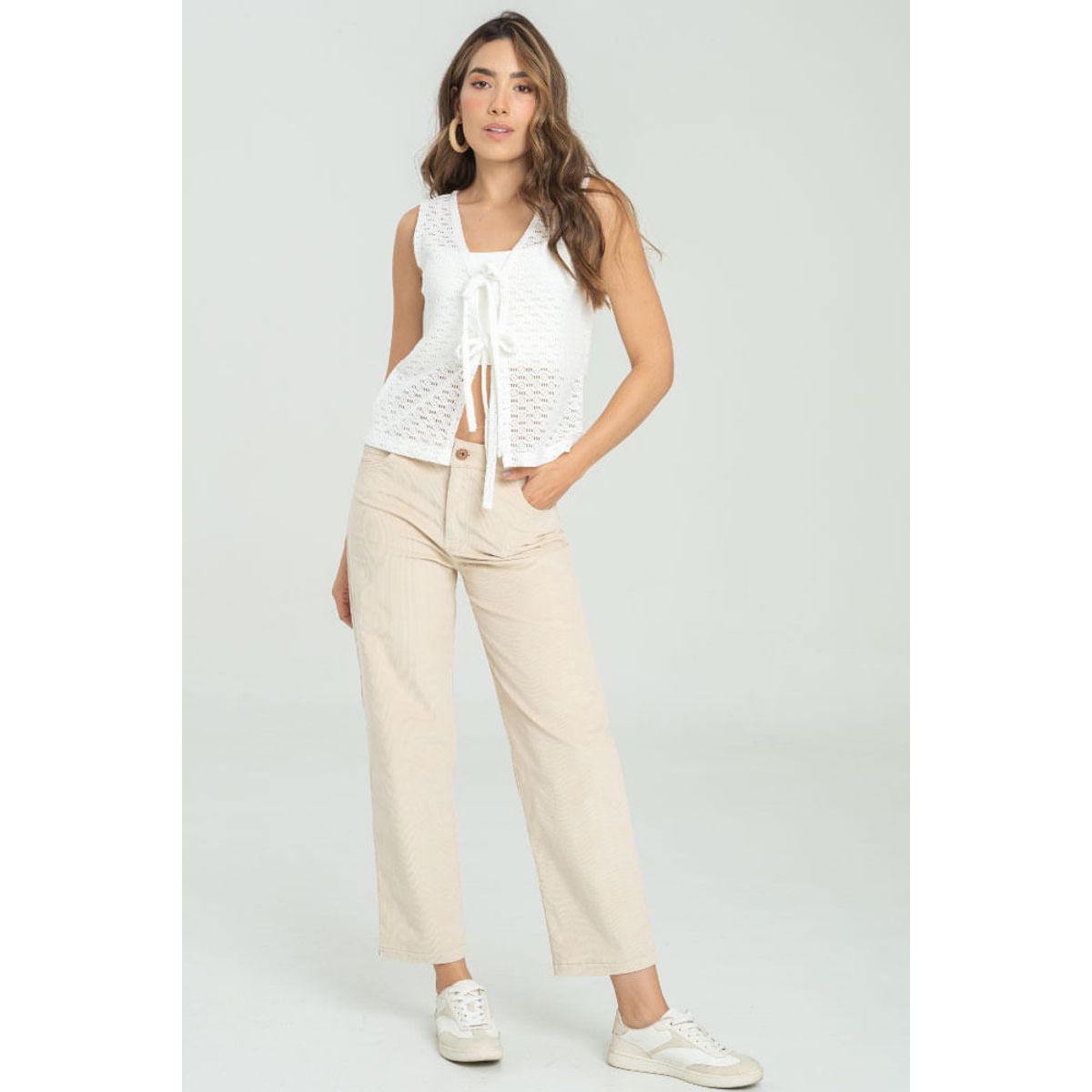 RAGGED - Chaleco mila Blanco crudo Ragged