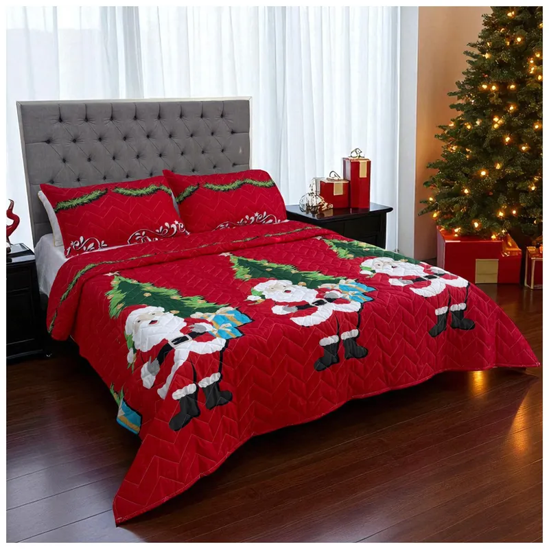 HOGARETO - Edredón Unifaz Navidad Cama Doble Hogareto