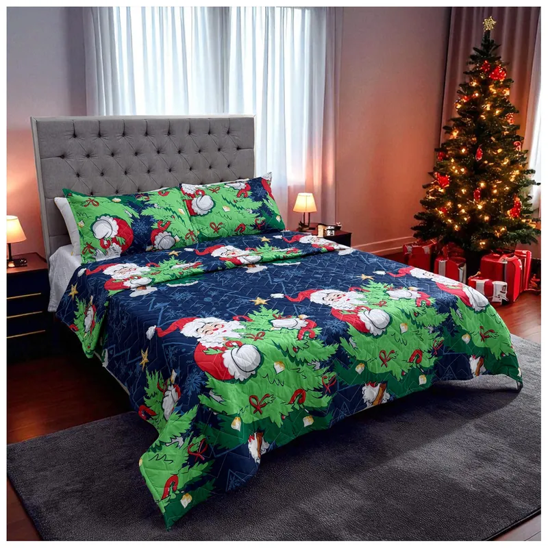 HOGARETO - Edredón Unifaz Navidad Cama Doble Hogareto
