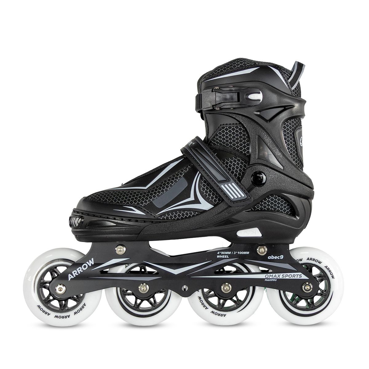 QMAX - Patines profesionales en Linea Ajustables Arrow Qmax S Negro 31-34