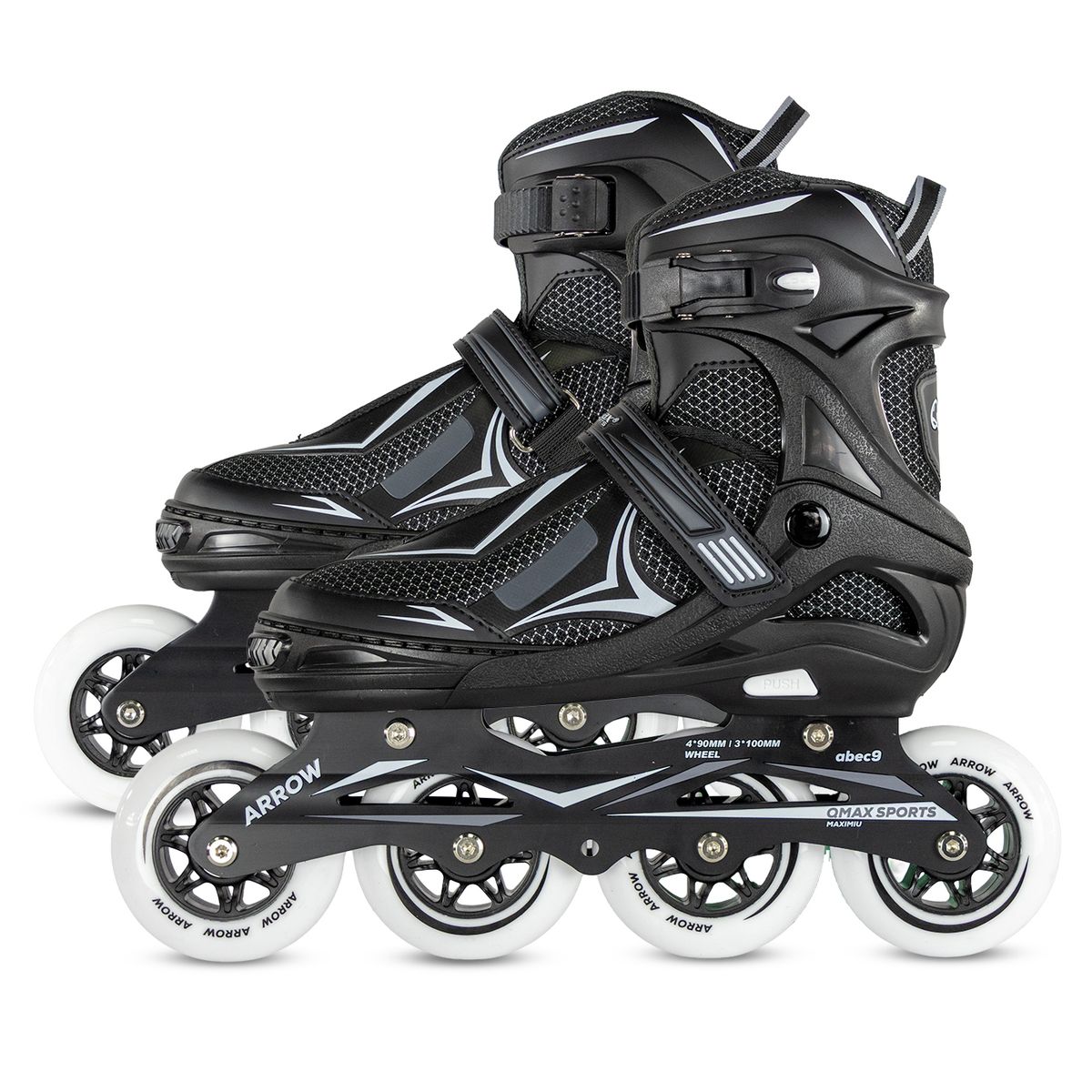 QMAX - Patines profesionales en Linea Ajustables Arrow Qmax S Negro 31-34
