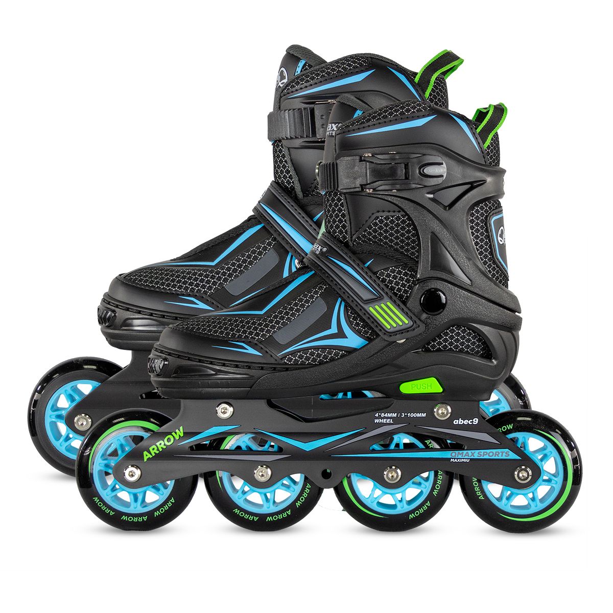 QMAX - Patines profesionales en Linea Ajustables Arrow Qmax S Azul 31-34
