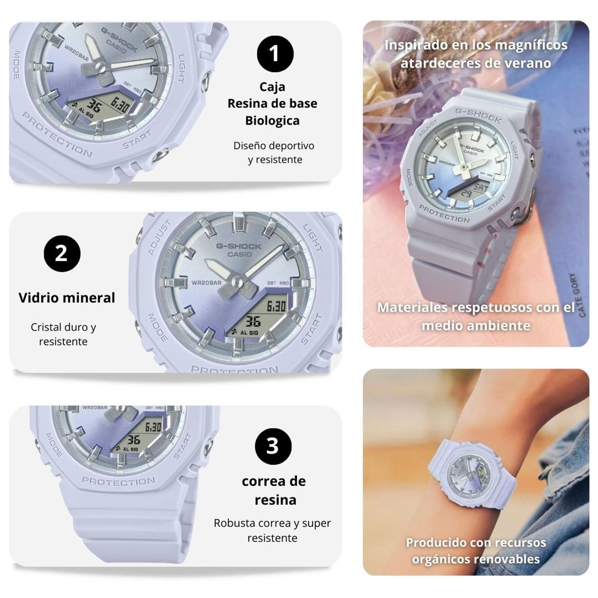 G-SHOCK - Reloj Casio G-SHOCK GMA-P2100SG-2A Diseño Deportivo
