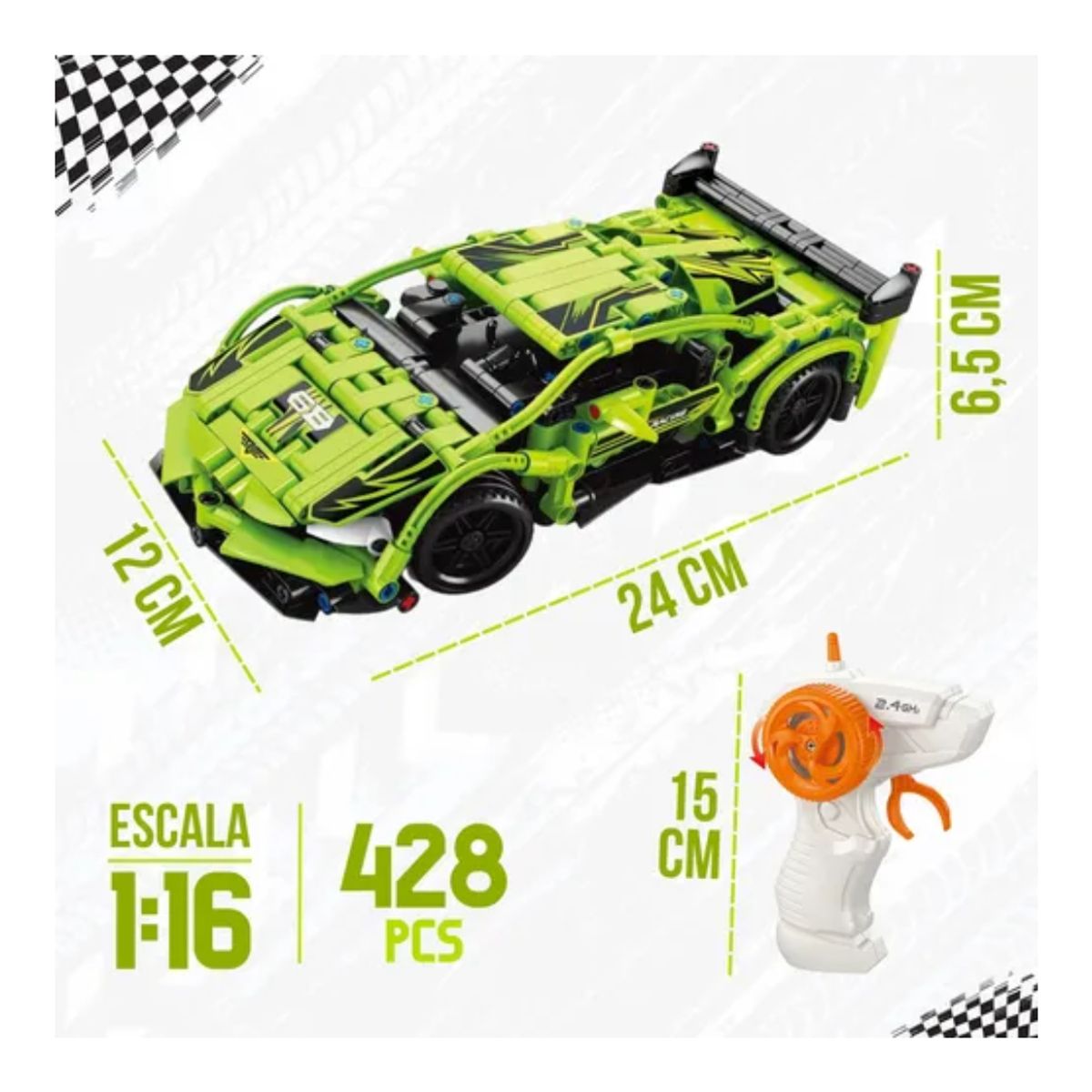 GENERICO - Lego De Control Remoto Batería Y Usb Color Verde