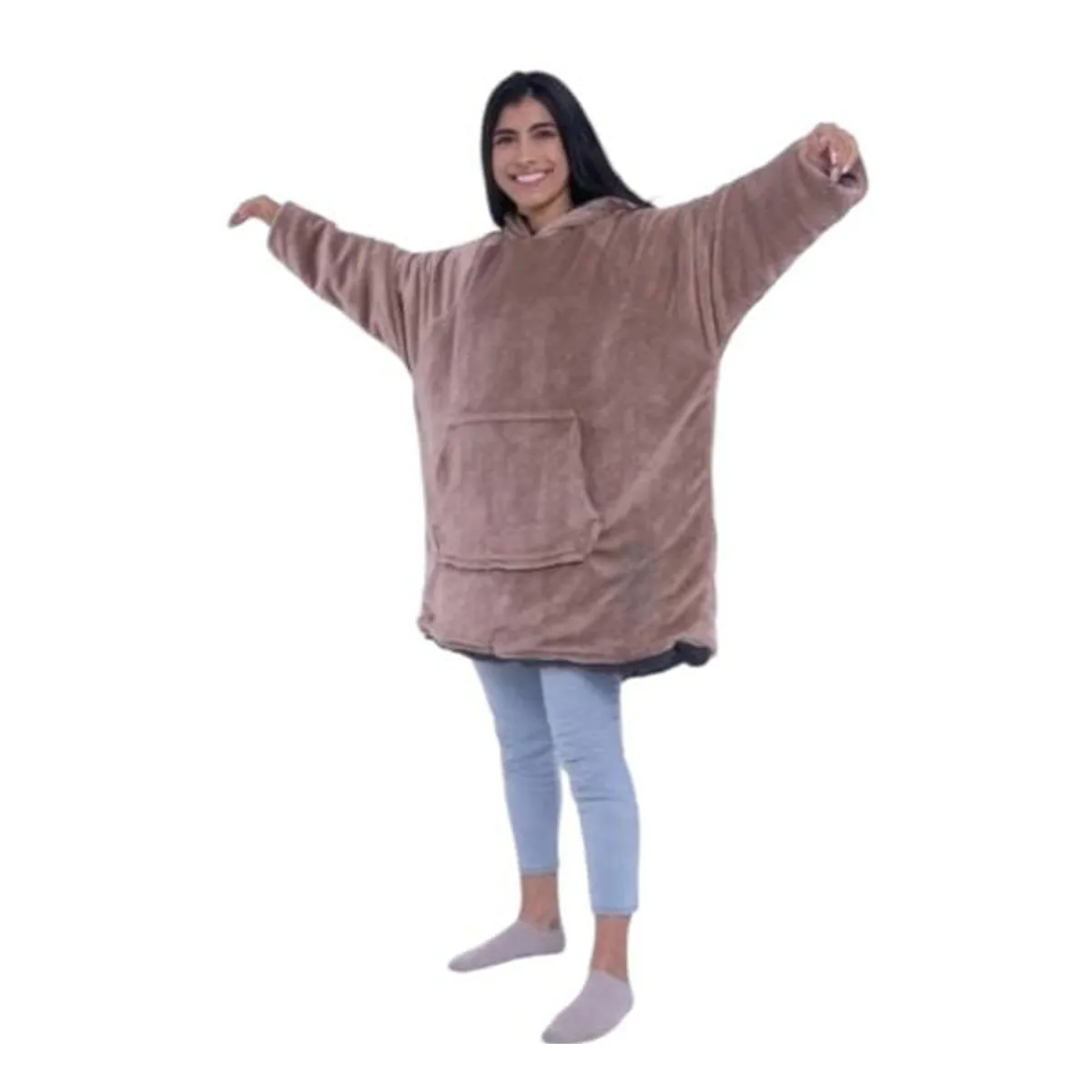 YETI - Buzo saco Cobija Gigante Overside Unisex Sencillo Adulto Hoodie