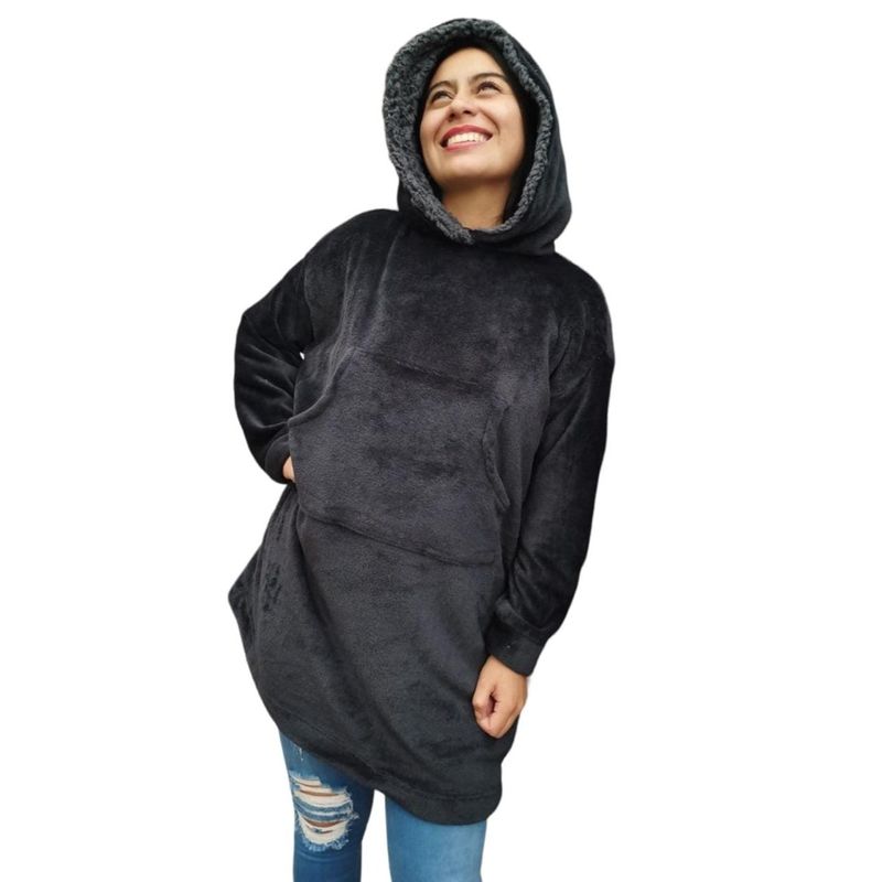 YETI - Buzo saco Cobija Gigante Overside Unisex Sencillo Adulto Hoodie