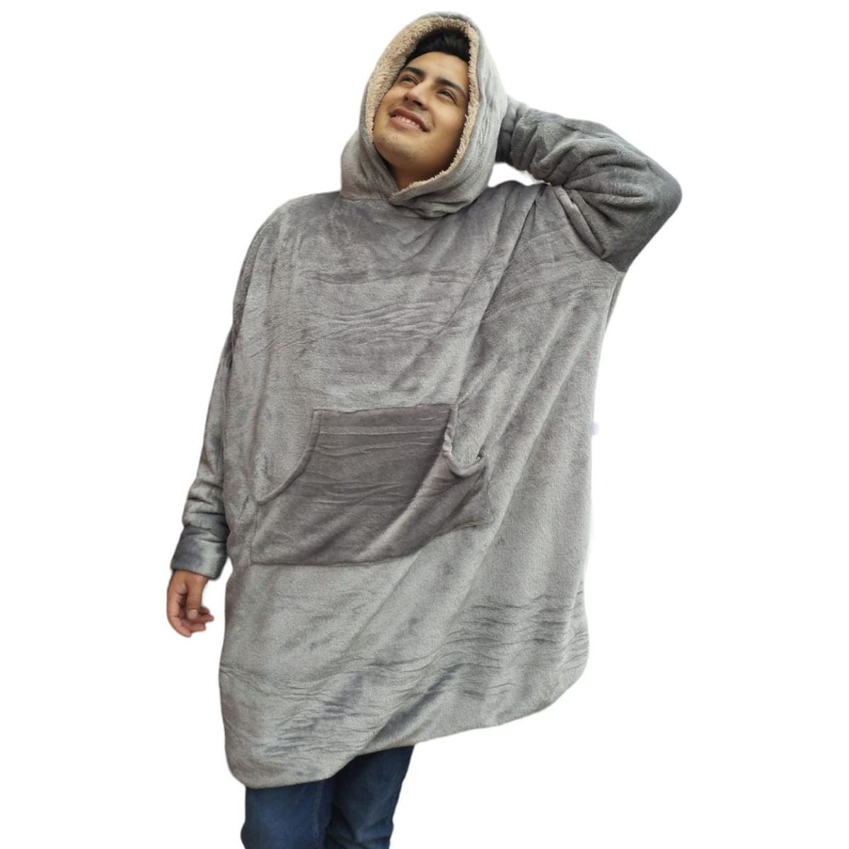 YETI - Buzo saco Cobija Gigante Overside Unisex Sencillo Adulto Hoodie