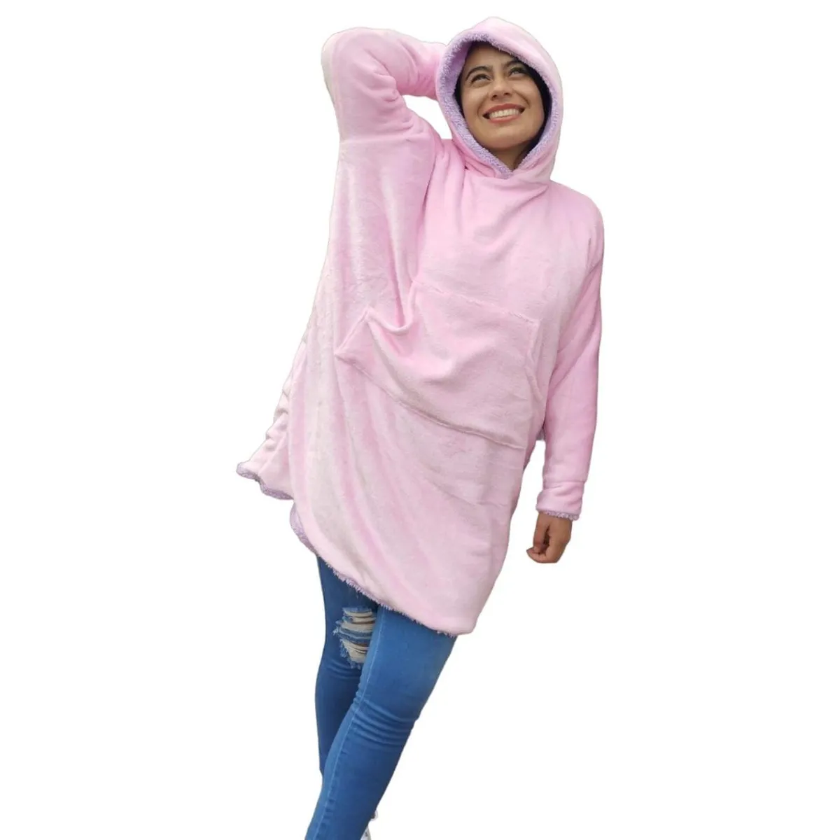 YETI - Buzo saco Cobija Gigante Overside Unisex Sencillo Adulto Hoodie