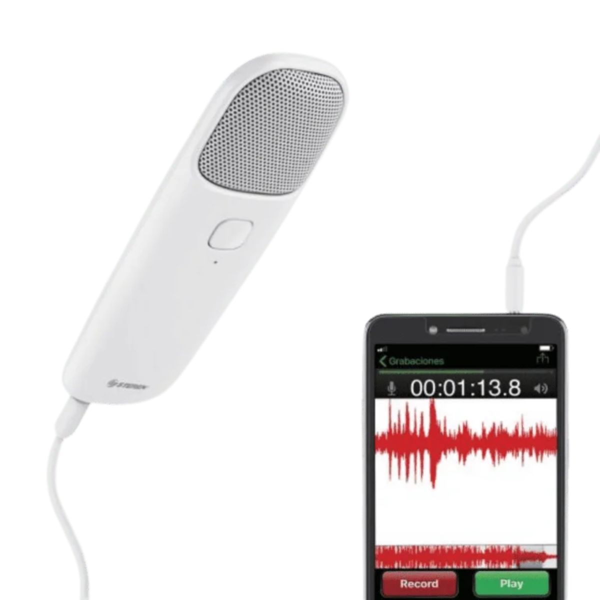 STEREN - Micrófono de condensador Steren para smartphone y PC