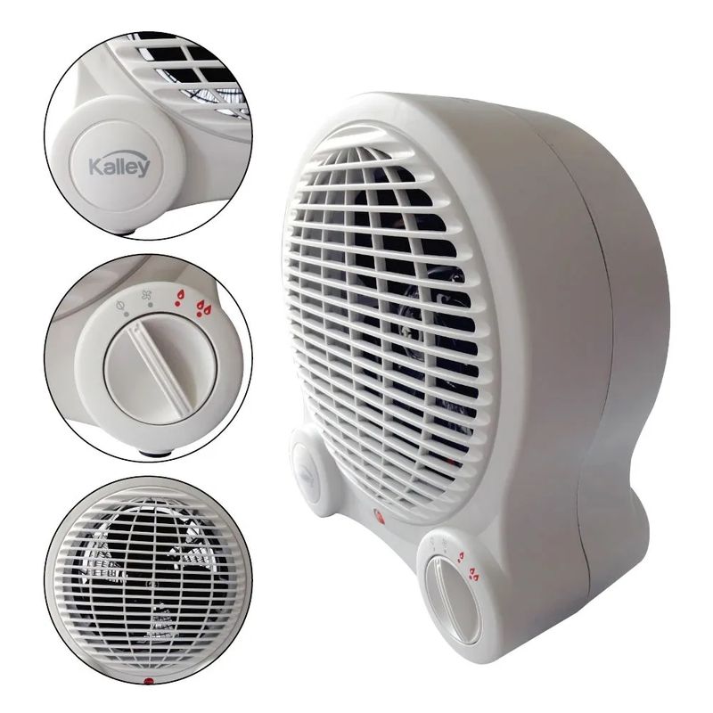 KALLEY - Calefactor Eléctrico Kalley K.CA18 con 2 Niveles de Potencia