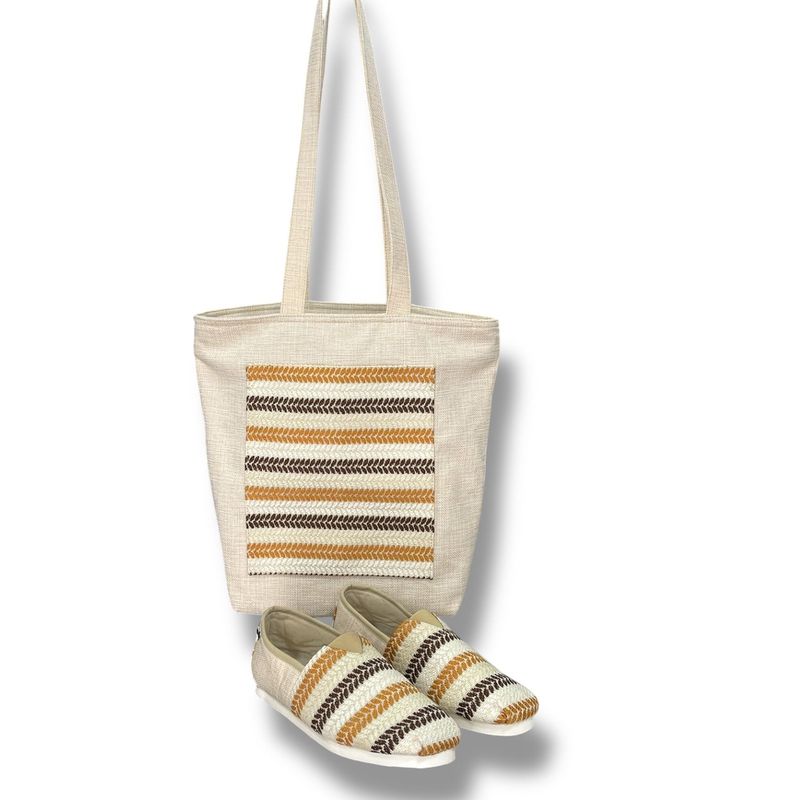 XIAN SHOES - combo alpargata mujer trenza beige H54