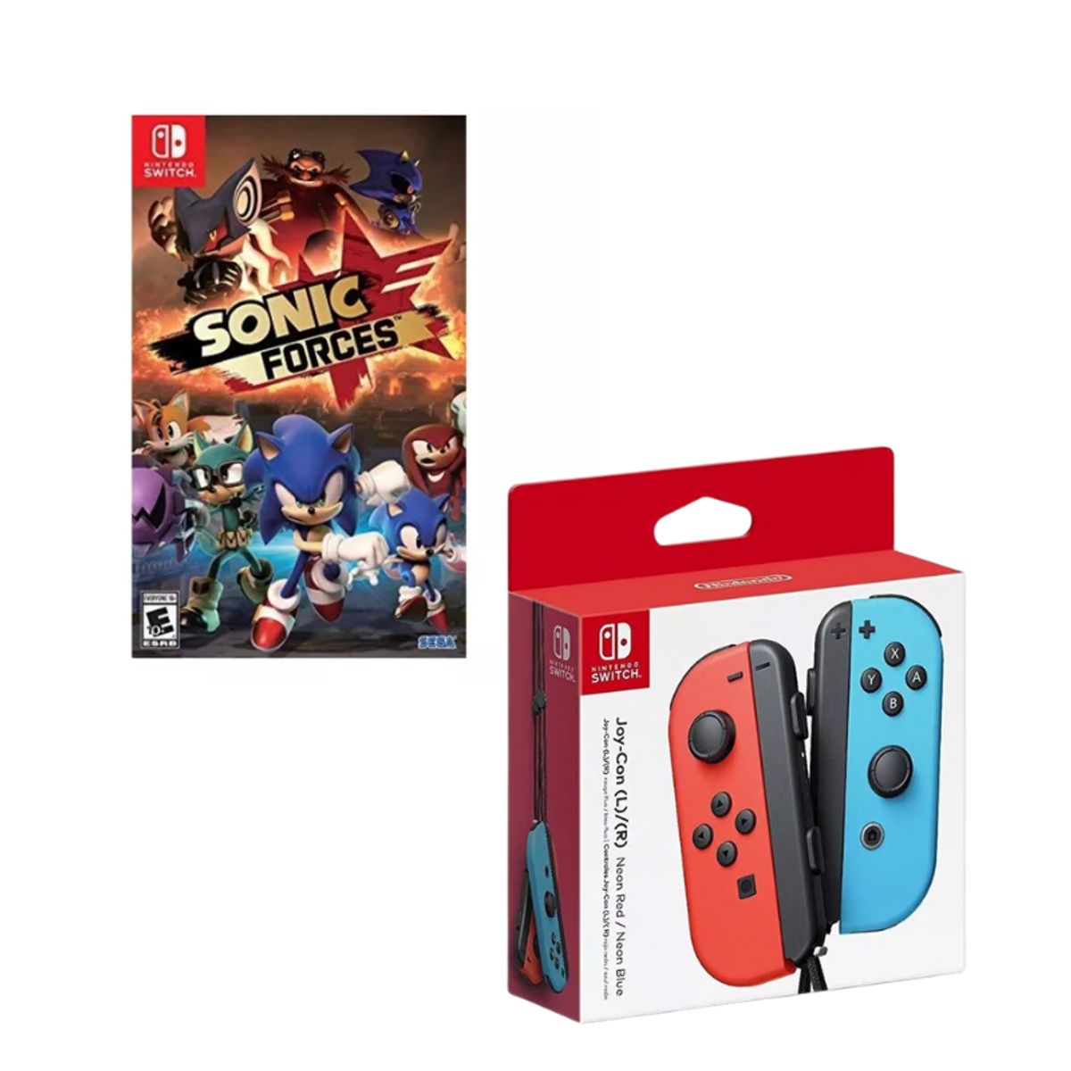 NINTENDO - Control Nintendo Switch Joy-con Neon Con Juego Sonic Forces