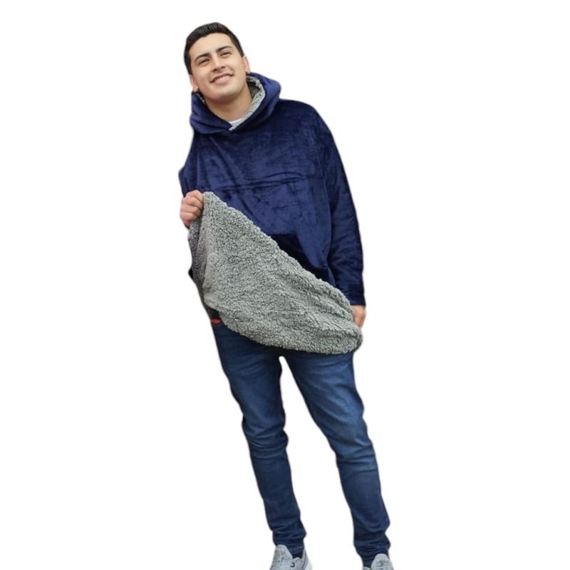 YETI - Buzo saco Cobija Gigante Overside Unisex Doble Adulto Hoodie