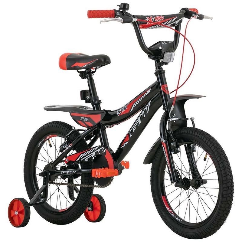 GW - Bicicleta Infantil GW TXT 650 Moto Con Auxiliares Rin 16