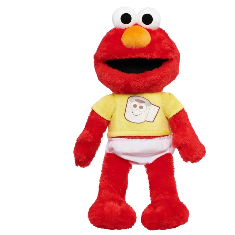 PLAZA SESAMO - Peluche Muñeco Elmo Plaza Sésamo Hora De Ir Al Baño  Con Vasenilla