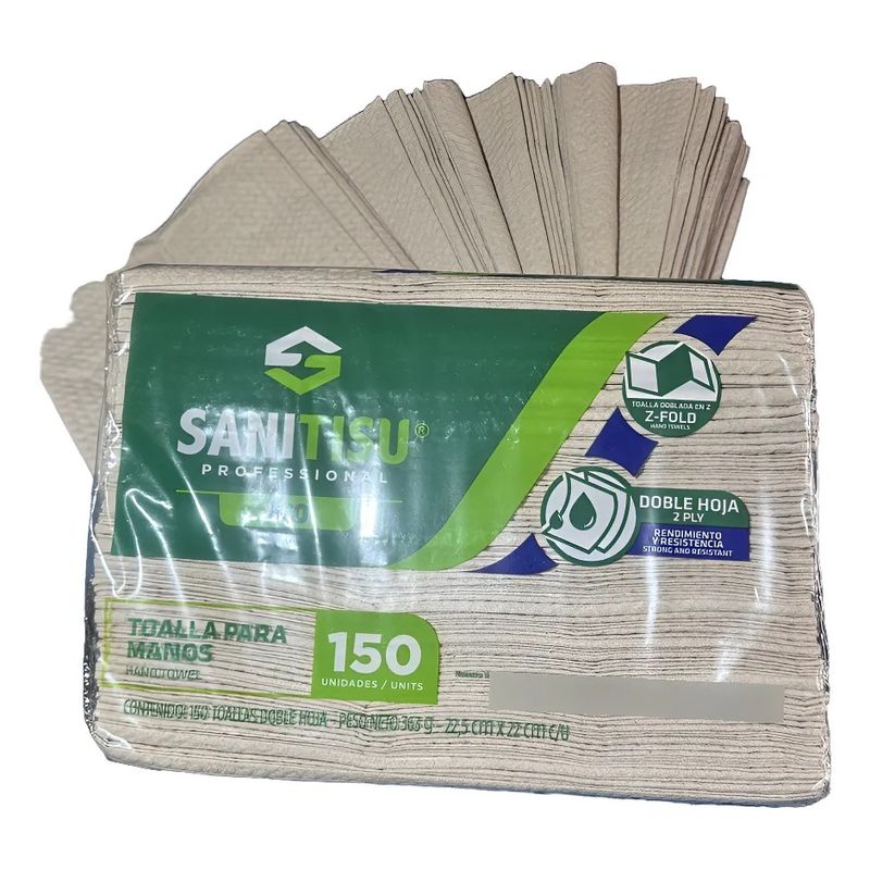 SANITISU - Toallas De Manos X6 Paquetes X150 Und Interfoliada En Z