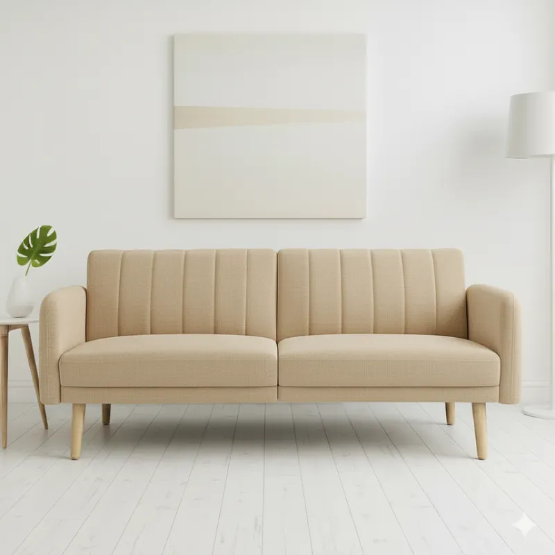 GENERICO - Sofá Tokio Moderno 3 Puestos Beige Pet Friendly - Muebles Descanso