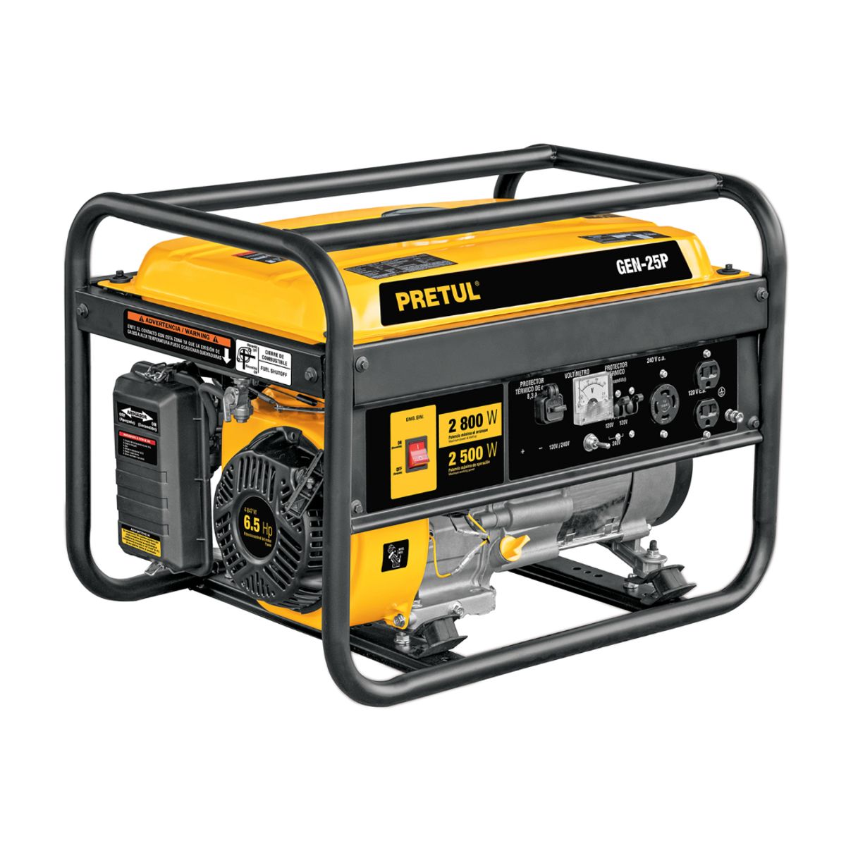 PRETUL - Generador Portátil Planta A Gasolina Eléctrica De 2500w