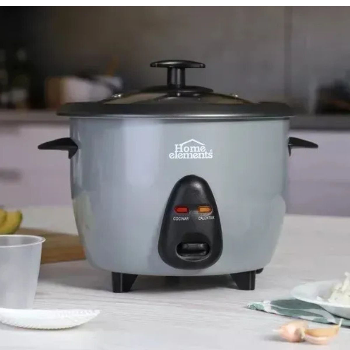 HOME ELEMENTS - Olla Arrocera Eléctrica 1 Litro Home Elements