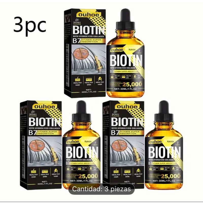 GENERICO - Suero Capilar Aceite Para Cabello Biotina Colageno Vitamina B7