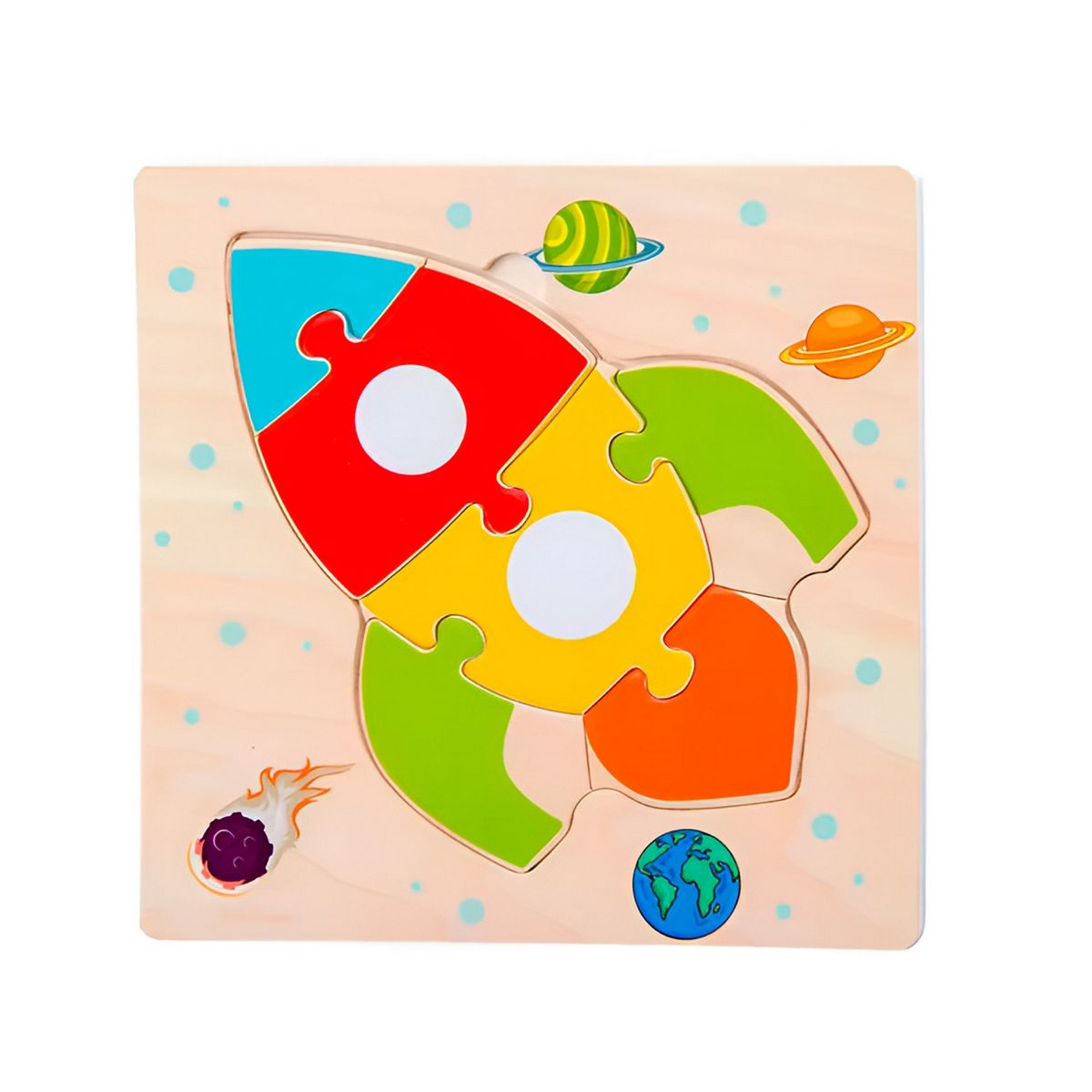 GENERICO - Rompecabezas Madera Figuras Aprendizaje Didactico Niño