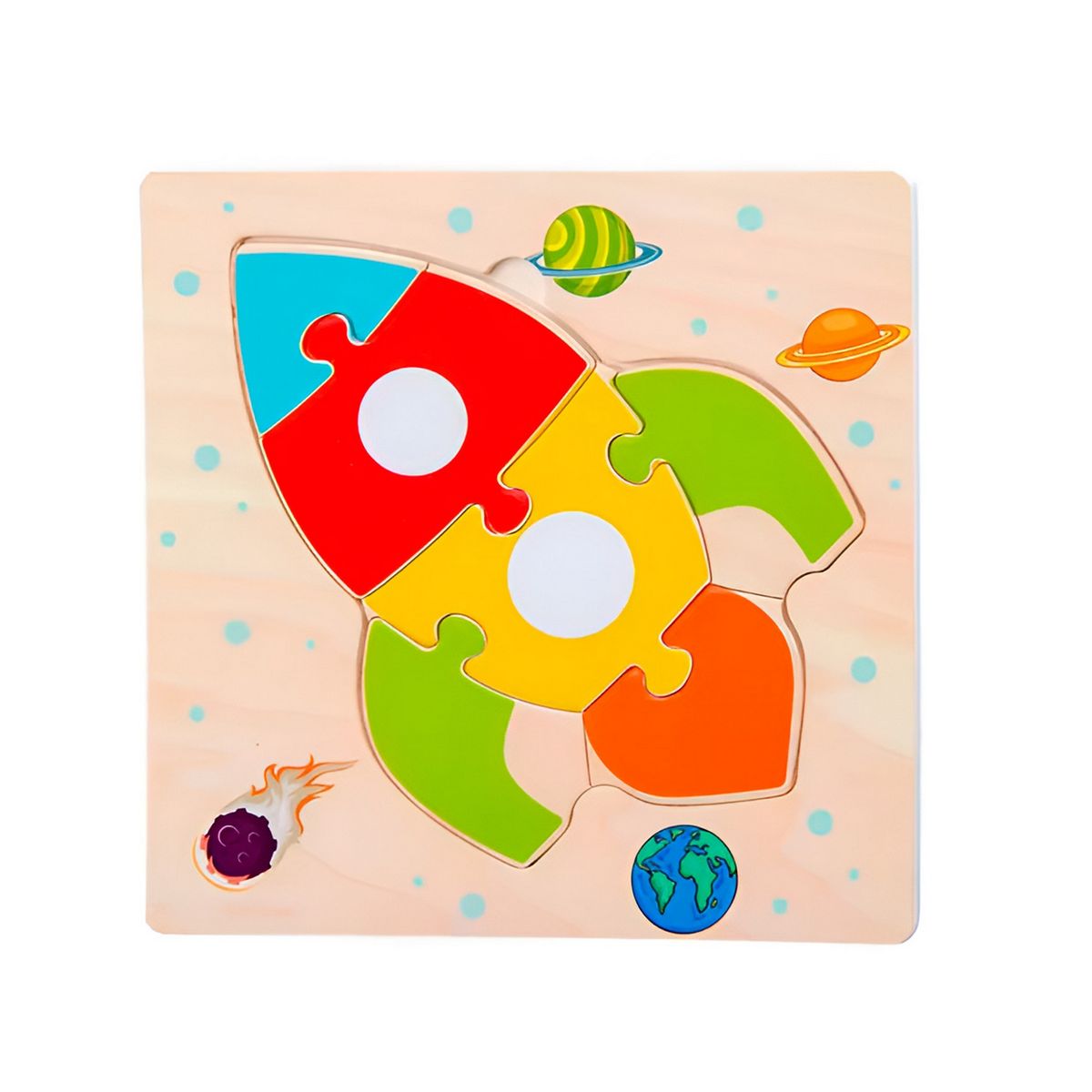 GENERICO - Rompecabezas Madera Figuras Aprendizaje Didactico Niño