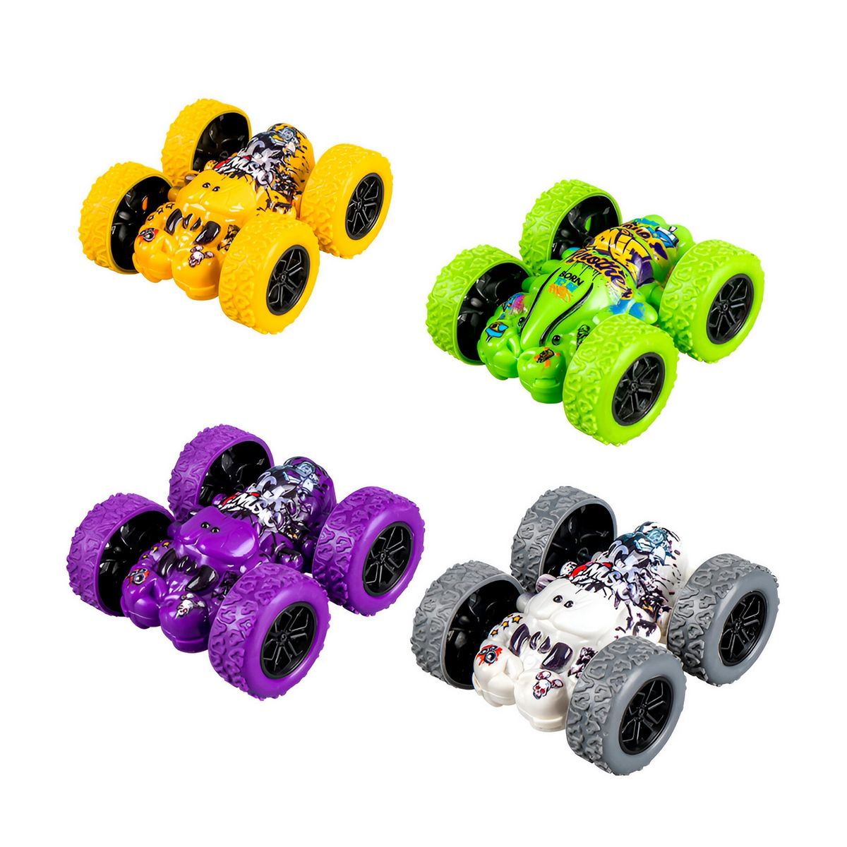 GENERICO - Carro Monster Insector Araña Multicolor Juguete X 4 Unidades