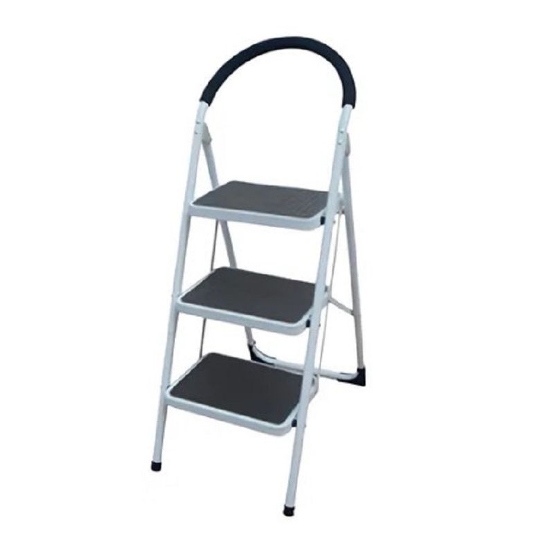 GENERICO - Escalera Plegable 3 Pasos Acero Capacidad 150kg