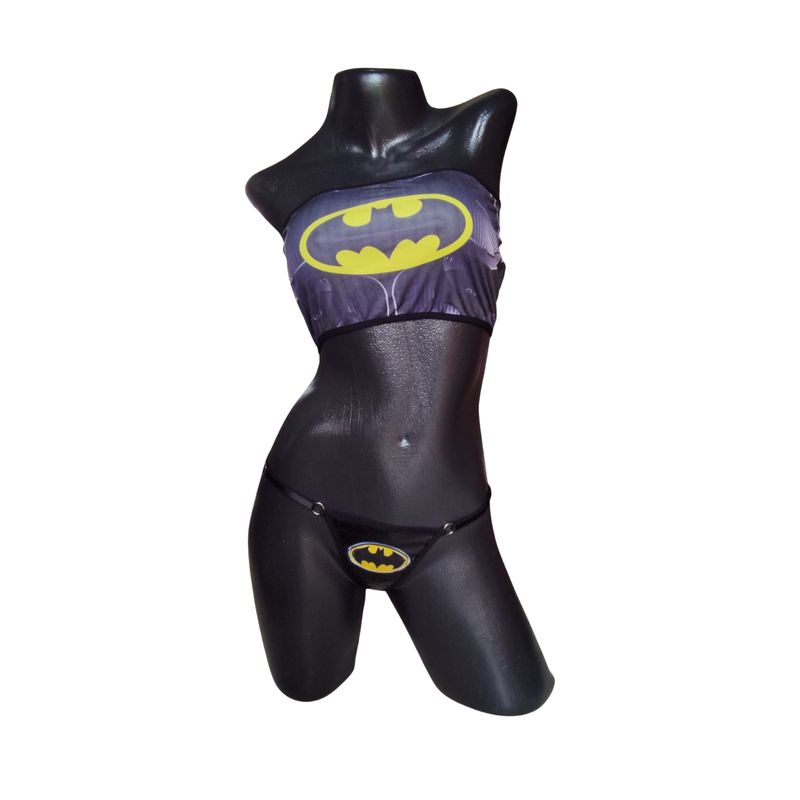 PROVOCAME - Conjunto Lenceria Erotica Batman Batichica Sensual 2 Piezas
